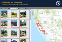 California Colleges Story Map screenshot