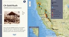 California Gold Rush Story Map screenshot